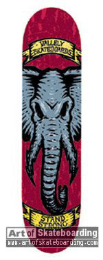 Death Heaths Elephant Signed Vallely Skateboards