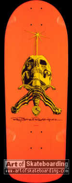 Ray Bones Skull and Sword Snub Nose (orange)