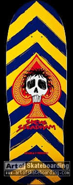 Skull and Spade (blue/yellow)